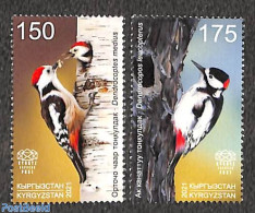 Kyrgyzstan 2021 Woodpeckers 2v, Joint Issue Croatia, Mint NH, Nature - Various - Birds - Joint Issues - Woodpeckers - Gemeinschaftsausgaben