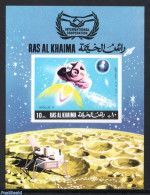 Ras Al-Khaimah 1969 Space Research S/s, Imperforated, Mint NH, Transport - Space Exploration - Ras Al-Khaima
