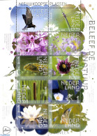 Netherlands 2022 Nature, Nieuwkoopse Plassen 10v M/s S-a, Mint NH, Nature - Birds - Ducks - Fish - Flowers & Plants - .. - Bloques