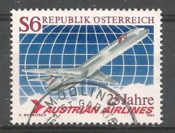 Austria - Oostenrijk 1983 Austrian Airlines 25th Anniv. Y.T. 1563 (0) - Gebraucht