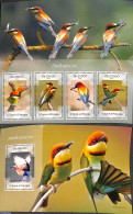 Sao Tome/Principe 2014 Bee Eaters 2 S/s, Mint NH, Nature - Birds - Insects - Sao Tomé E Principe