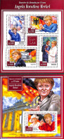 Sao Tome/Principe 2015 Angela Dorothea Merkel 2 S/s, Mint NH, History - Religion - Germans - Politicians - Pope - Papi