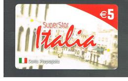 ITALIA (ITALY) - REMOTE -  T STAR - SUPERSTAR, BUILDING       - USED - RIF. 10971 - Cartes GSM Prépayées & Recharges