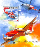 Guinea Bissau 2015 Special Transport S/s, Mint NH, Health - Transport - Health - Helicopters - Helikopters