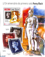 Guinea Bissau 2015 175 Years Penny Black S/s, Mint NH, Sir Rowland Hill - Stamps On Stamps - Rowland Hill