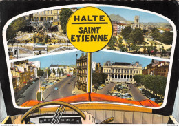 Halte Saint-Étienne (42) - Hotel De Ville - Beaux-Arts - Fourneyron - Jean-Jaurès - Baure, Éditeur - 1968 Cpsm - Saint Etienne
