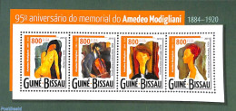 Guinea Bissau 2015 Amedeo Modigliani 4v M/s, Mint NH, Art - Amedeo Modigliani - Modern Art (1850-present) - Paintings - Guinea-Bissau