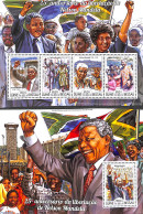 Guinea Bissau 2015 Nelson Mandela 2 S/s, Mint NH, History - Nobel Prize Winners - Politicians - Nelson Mandela - Premio Nobel