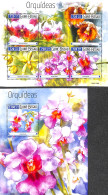 Guinea Bissau 2015 Orchids 2 S/s, Mint NH, Nature - Flowers & Plants - Orchids - Guinea-Bissau