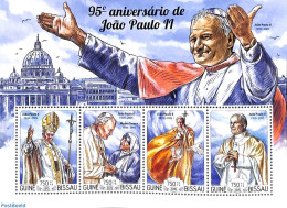 Guinea Bissau 2015 Pope John Paul II 4v M/s, Mint NH, Religion - Pope - Papas