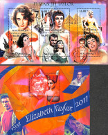 Mozambique 2012 Elizabeth Taylor 2 S/s, Mint NH, Performance Art - Movie Stars - Actores