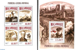 Mozambique 2013 World War I 2 S/s, Mint NH, Health - History - Nature - Transport - Red Cross - Churchill - Militarism.. - Rotes Kreuz