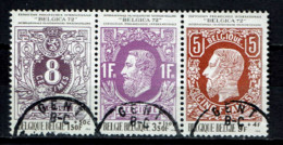 België OBP 1551/1553 - Uit Blok - Belgica 1972 Exposition Philatélique Internationale - Used Stamps