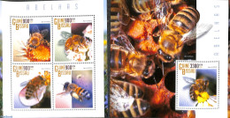 Guinea Bissau 2015 Bees 2 S/s, Mint NH, Nature - Bees - Insects - Guinée-Bissau