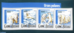 Guinea Bissau 2015 Polar Bears 4v M/s, Mint NH, Nature - Bears - Guinea-Bissau