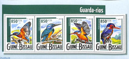 Guinea Bissau 2015 Kingfishers 4v M/s, Mint NH, Nature - Birds - Kingfishers - Guinea-Bissau