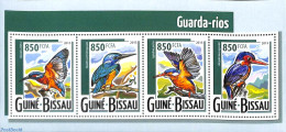 Guinea Bissau 2015 Kingfishers 4v M/s, Mint NH, Nature - Birds - Kingfishers - Guinée-Bissau