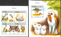 Guinea Bissau 2015 Owls 2 S/s, Mint NH, Nature - Birds - Birds Of Prey - Owls - Guinée-Bissau