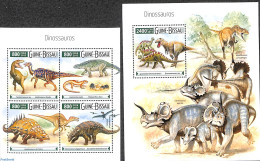 Guinea Bissau 2015 Dinosaurs 2 S/s, Mint NH, Nature - Prehistoric Animals - Préhistoriques