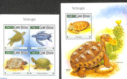 Guinea Bissau 2015 Turtles 2 S/s, Mint NH, Nature - Reptiles - Turtles - Guinée-Bissau
