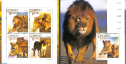 Guinea Bissau 2015 Lions 2 S/s, Mint NH, Nature - Cat Family - Wild Mammals - Guinea-Bissau