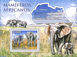 Sao Tome/Principe 2010 Elephants S/s, Mint NH, Nature - Elephants - Wild Mammals - Sao Tomé Y Príncipe