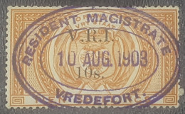 État Libre D Orange 1900 Fiscal 10 Shillings - Estado Libre De Orange (1868-1909)