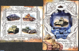 Mozambique 2013 WWII Tanks 2 S/s, Mint NH, History - Militarism - World War II - Militaria