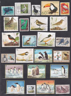 Thème  Oiseaux  -- Lot De 34  Timbres .....  Oiseaux Divers ..............à Saisir - Colecciones & Series