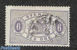 Sweden 1881 6o, On Service, Perf. 13, Violet, Used, Used Stamps - Otros & Sin Clasificación