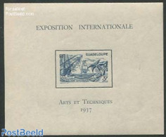 Guadeloupe 1937 Exposition S/s, Unused (hinged), Transport - Ships And Boats - Ongebruikt