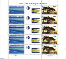 New Caledonia 1996 Autumn Saloon M/s, Mint NH, Nature - Sport - Trees & Forests - Sailing - Ungebraucht