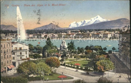 11666869 Geneve GE Place Des Alpes Et Le Mont Blanc Jet D Eau Geneve - Andere & Zonder Classificatie