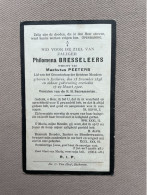 BRESSELEERS Philomena °EKEREN 1846 +EKEREN 1922 - PEETERS - Overlijden