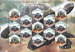 India 2008 Turtles M/s, Mint NH, Nature - Reptiles - Turtles - Unused Stamps
