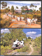 Cambodia 2021 Natural Paradises 2 S/s, Mint NH, Transport - Railways - Trains