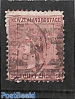 New Zealand 1874 4d, Perf. 12.5, Used, Used Stamps - Usados