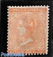 Jamaica 1860 4d, WM Pineapple, Stamp Out Of Set, Unused (hinged) - Jamaique (1962-...)