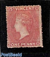 Saint Vincent 1861 1d, Without WM, Without Gum, Unused (hinged) - St.Vincent (1979-...)