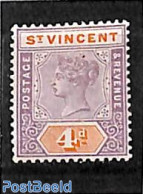 Saint Vincent 1899 4d, Stamp Out Of Set, Unused (hinged) - St.Vincent (1979-...)