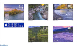 Switzerland 2022 Definitives, Rivers 5v S-a, Mint NH, Nature - Water, Dams & Falls - Nuevos