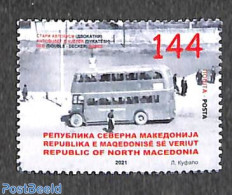 North Macedonia 2021 Double Decker Bus 1v, Mint NH, Transport - Automobiles - Coches