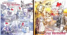 Mozambique 2013 Red Cross 2 S/s, Mint NH, Health - Nature - Red Cross - Dogs - Rode Kruis