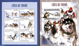 Mozambique 2013 Sledge Dogs 2 S/s, Mint NH, Nature - Dogs - Mosambik