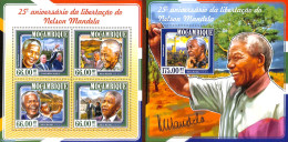 Mozambique 2015 Nelson Mandela 2 S/s, Mint NH, History - Politicians - Nelson Mandela - Mosambik