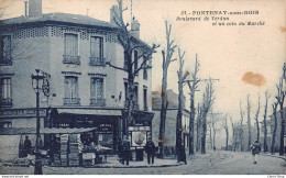 FONTENAY-SOUS-BOIS (94) - Boulevard De Verdun Et Un Coin Du Marché - Devanture Café-tabac En 1932 - CPA - Fontenay Sous Bois