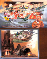 Mozambique 2012 Guernica Bombardement 2 S/s, Mint NH, History - Transport - World War II - Aircraft & Aviation - Art -.. - WO2