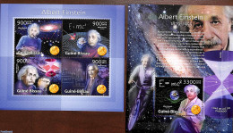 Guinea Bissau 2013 Albert Einstein 2 S/s, Mint NH, History - Science - Nobel Prize Winners - Atom Use & Models - Physi.. - Premio Nobel