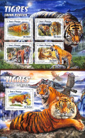 Sao Tome/Principe 2016 Tigers 2 S/s, Mint NH, Nature - Animals (others & Mixed) - Cat Family - Sao Tome Et Principe