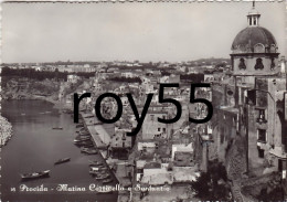 Campania-napoli-procida Marina Corricella E Santuario Veduta Anni 50 60 - Autres & Non Classés